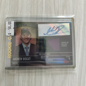 2005 Topps Draft Day Moments Andrew Bogut Signature Patch Card NBA Basketball Card 86/99