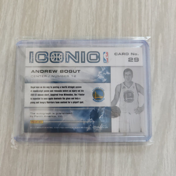 2012 Panini Iconic Andrew Bogut Signature Card NBA Basketball Card 50/99