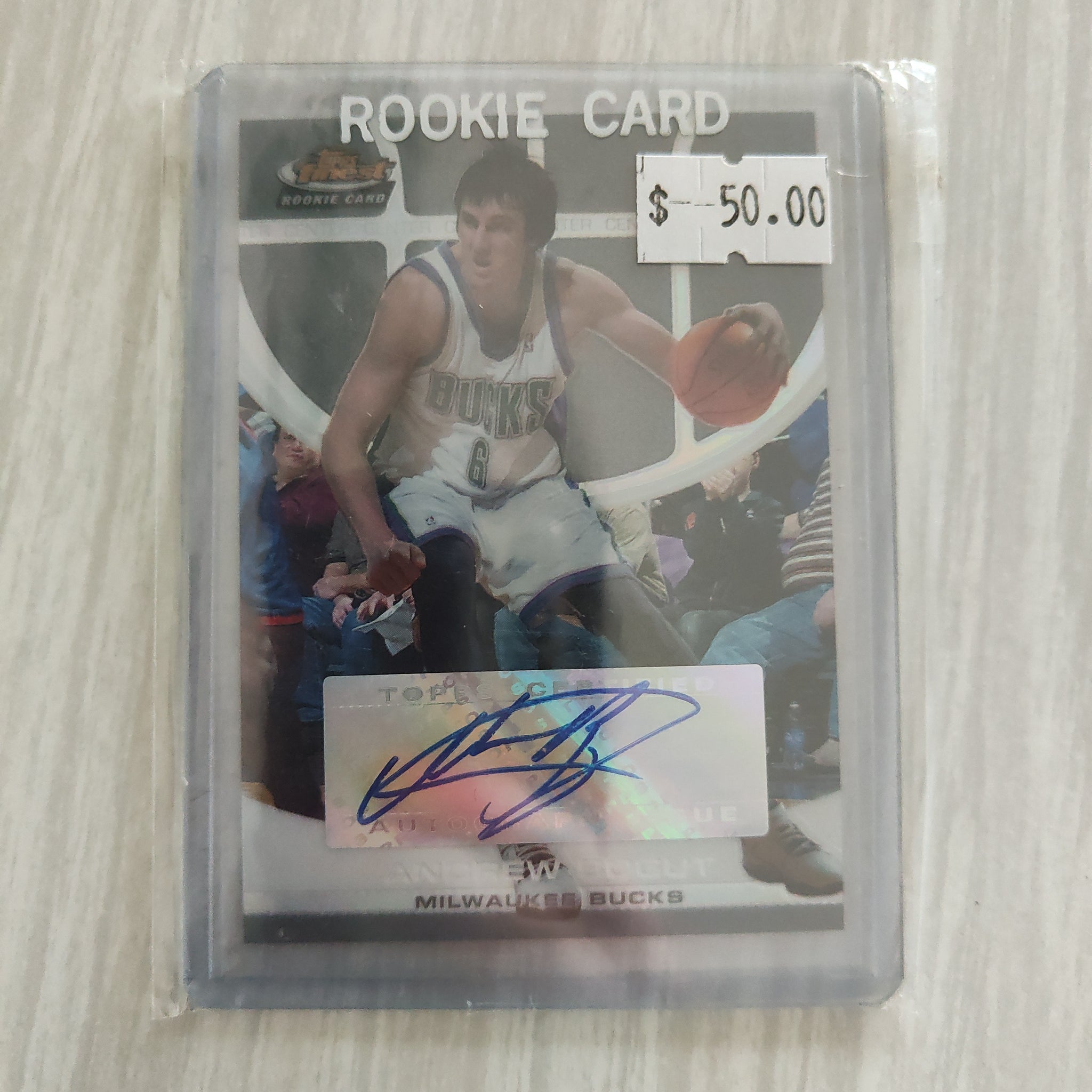 2006 Topps Finest Rookie Card Andrew Bogut Signature Card NBA Basketball Card 134/229