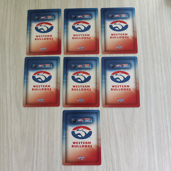 2002 Teamcoach Blue Prize Card Team Set Western Bulldogs