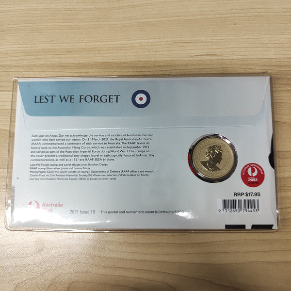 2021 $1 Lest We Forget RAAF PNC
