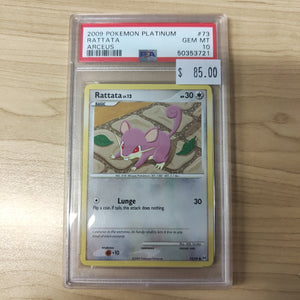 2009 Pokemon Platinum Rattata Arceus #73 PSA Graded GEM MT 10 Pokemon Card