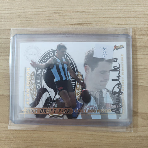 2001 Select Draft Pick Signature Alan Didak Collingwood