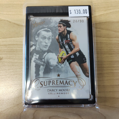 2021 AFL Select Supremacy Gold Base Card Darcy Moore Collingwood 24/90
