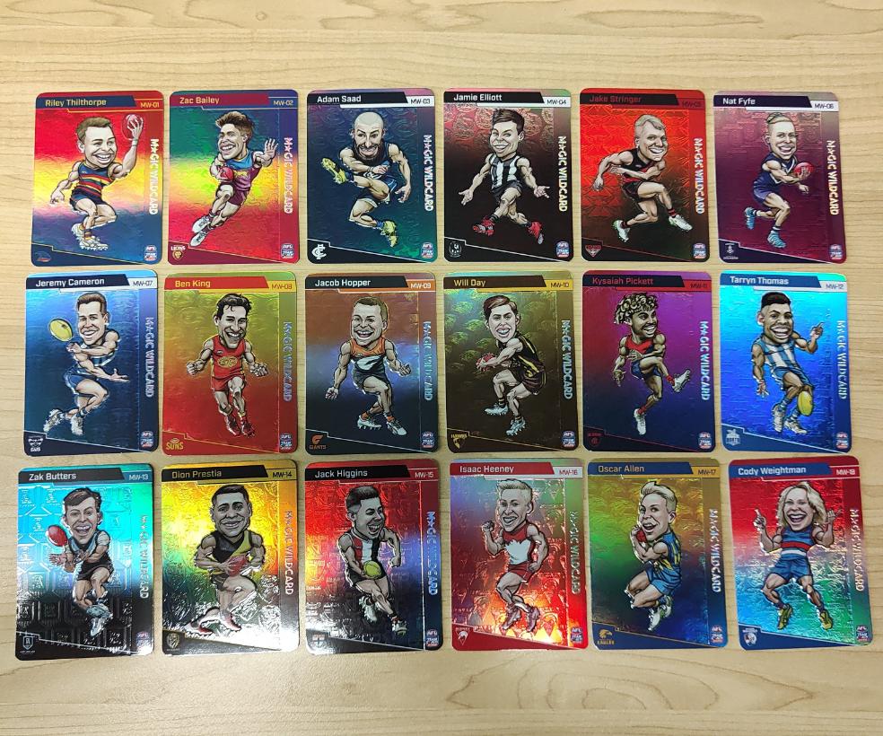 2022 AFL Teamcoach Magic Wildcard Complete Set of 18 Cards