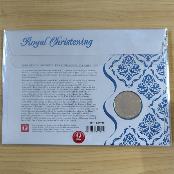 GB Great Britain Australia Joint Issue 2014 Royal Christening PNC HRH Prince George