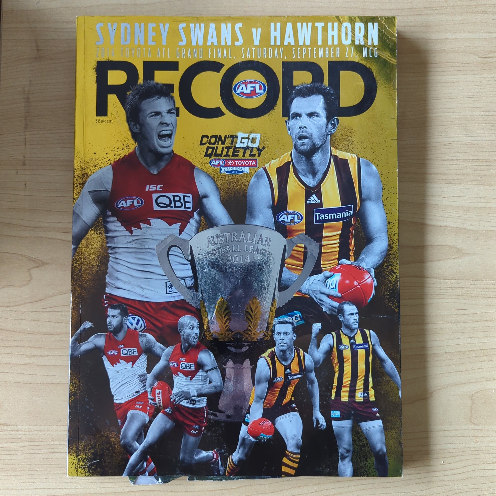 2014 Hawthorn v Sydney Grand Final Football Record Gold