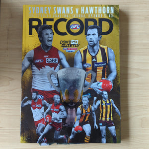 2014 Hawthorn v Sydney Grand Final Football Record Gold