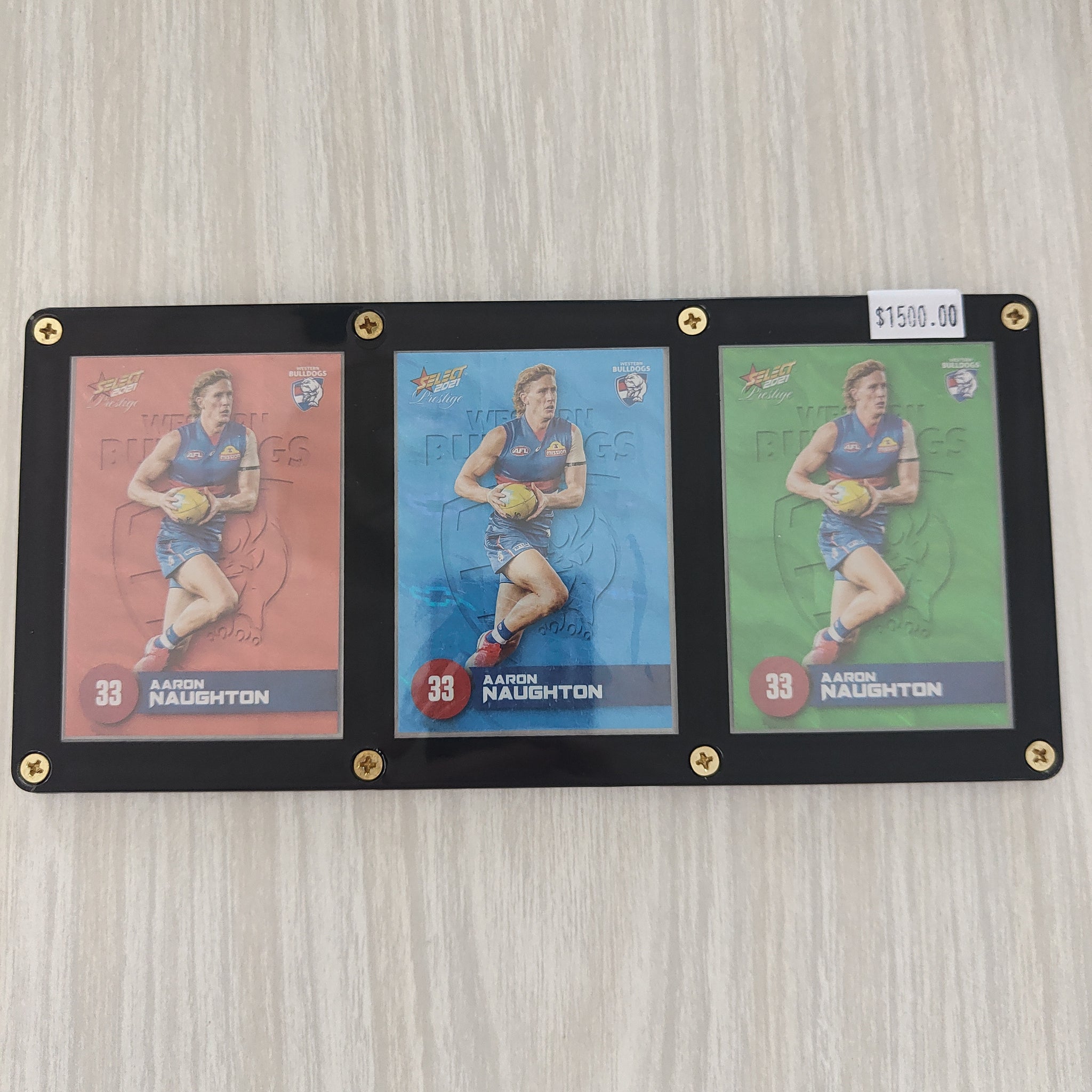 2021 AFL Select Prestige Set of Aaron Naughton Western Bulldogs Jumper Number Parallels No.033
