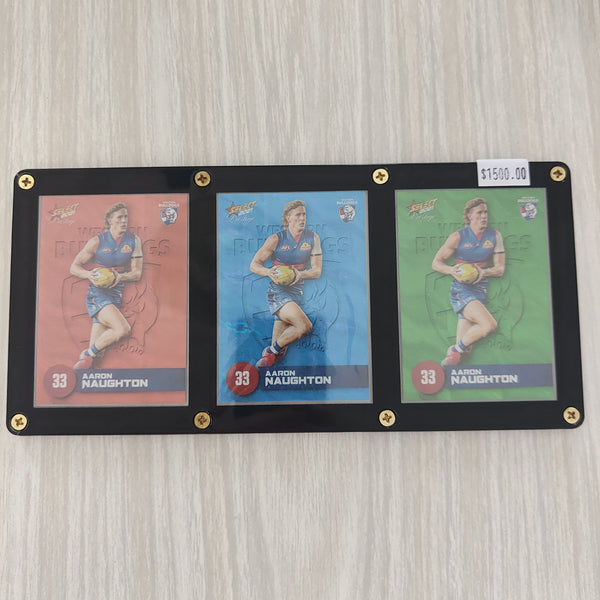 2021 AFL Select Prestige Set of Aaron Naughton Western Bulldogs Jumper Number Parallels No.033
