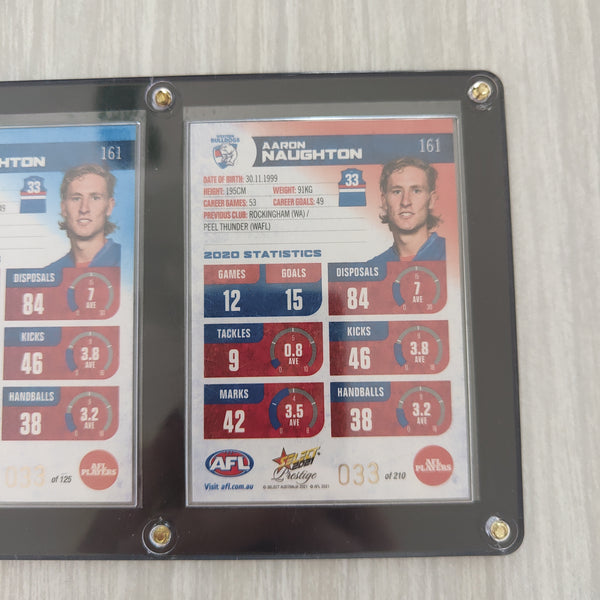 2021 AFL Select Prestige Set of Aaron Naughton Western Bulldogs Jumper Number Parallels No.033