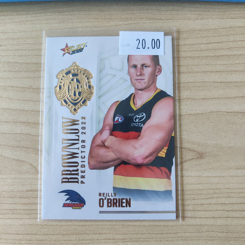 2022 AFL Footy Stars Brownlow Predictor Gold Reilly O'Brien Adelaide 074/185