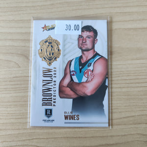 2022 AFL Footy Stars Brownlow Predictor Gold Ollie Wines Port Adelaide 014/185