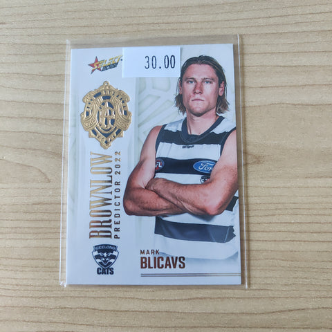 2022 AFL Footy Stars Brownlow Predictor Gold Mark Blicavs Geelong 081/185