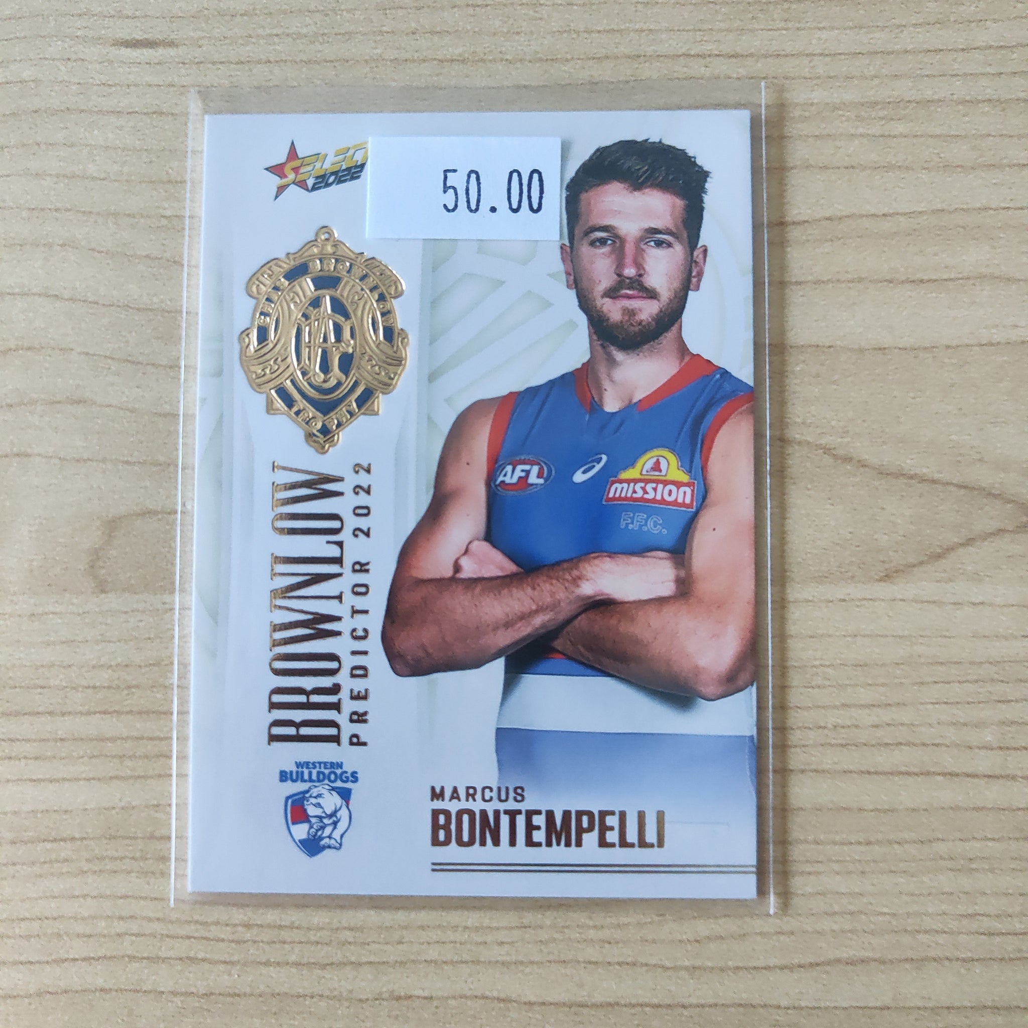 2022 AFL Footy Stars Brownlow Predictor Gold Marcus Bontempelli Western Bulldogs 073/185