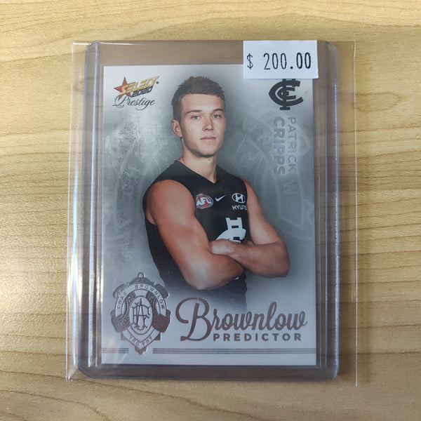 2020 Select Prestige Platinum Brownlow Predictor Patrick Cripps Carlton LOW NUMBER No. 005/60