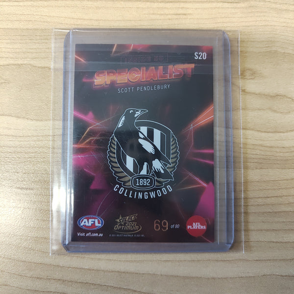 2021 AFL Optimum Specialist Scott Pendlebury Collingwood No.69/80