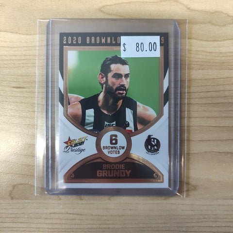 2021 AFL Select Prestige Brownlow Leaders Brodie Grundy Collingwood 18/80