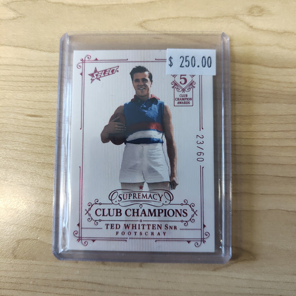 2021 AFL Select Supremacy Club Champions Ted Whitten Snr Footscray 23/60