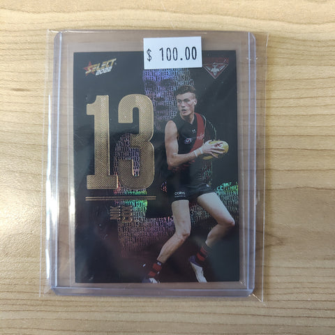 2022 AFL Footy Stars Numbers Midnight Nik Cox Essendon 013/130