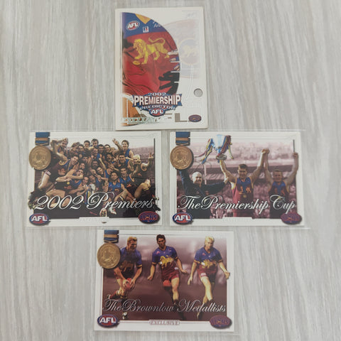 2002 Select Brisbane Premiership Redemption 3 Card Set
