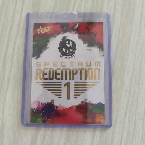 2022 AFL Footy Stars Spectrum Redemption 1 Card Collingwood 012/125