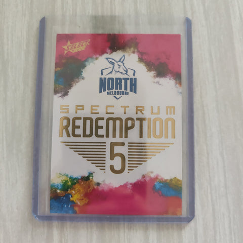 2022 AFL Footy Stars Spectrum Redemption 5 Card North Melbourne 119/125