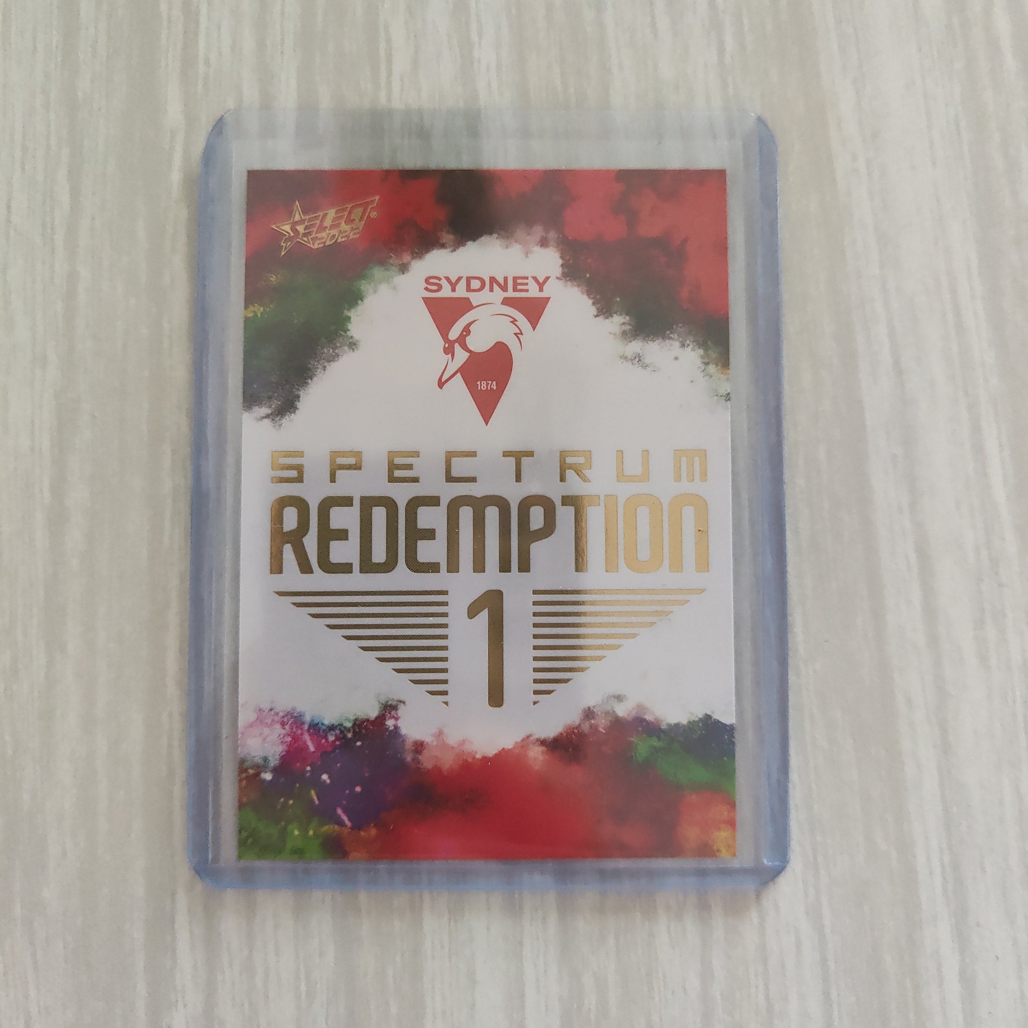 2022 AFL Footy Stars Spectrum Redemption 1 Card Sydney 017/125