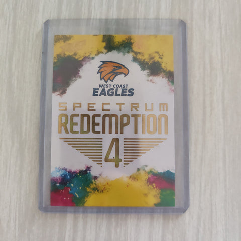 2022 AFL Footy Stars Spectrum Redemption 4 Card West Coast 080/125