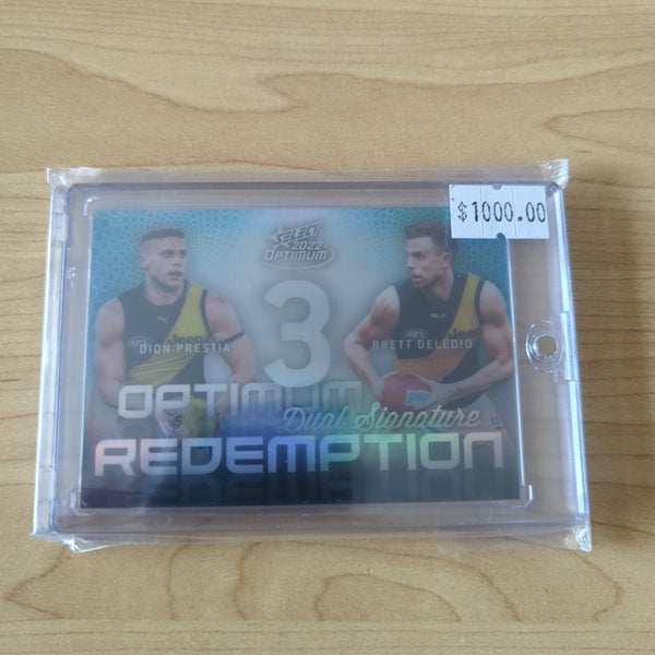 2022 Select Optimum Dual Signature Redemption Dion Prestia and Brett Deledio Richmond No. 18/50