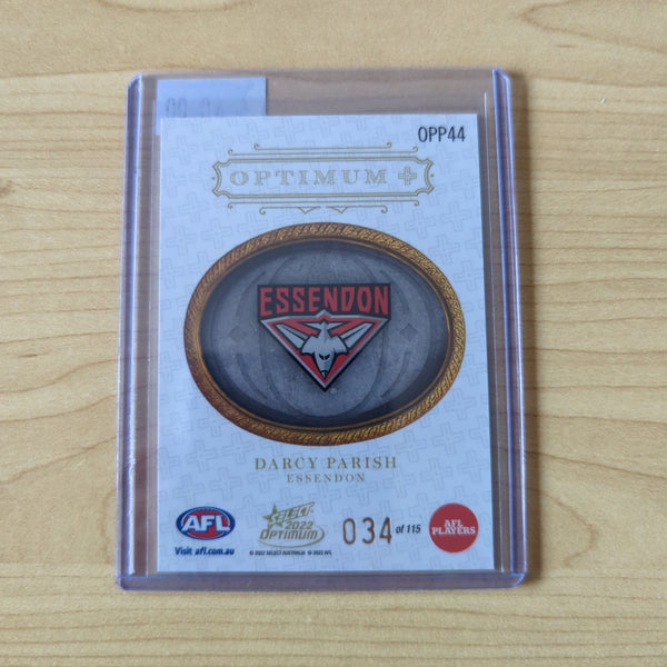 2022 AFL Select Optimum Plus Parallel Darcy Parish Essendon No.34/115