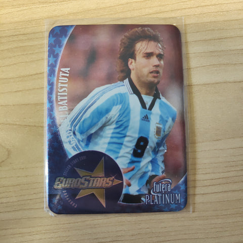 2001 Futera Platinum Euro Stars Gabriel Batistuta Argentina Soccer Card