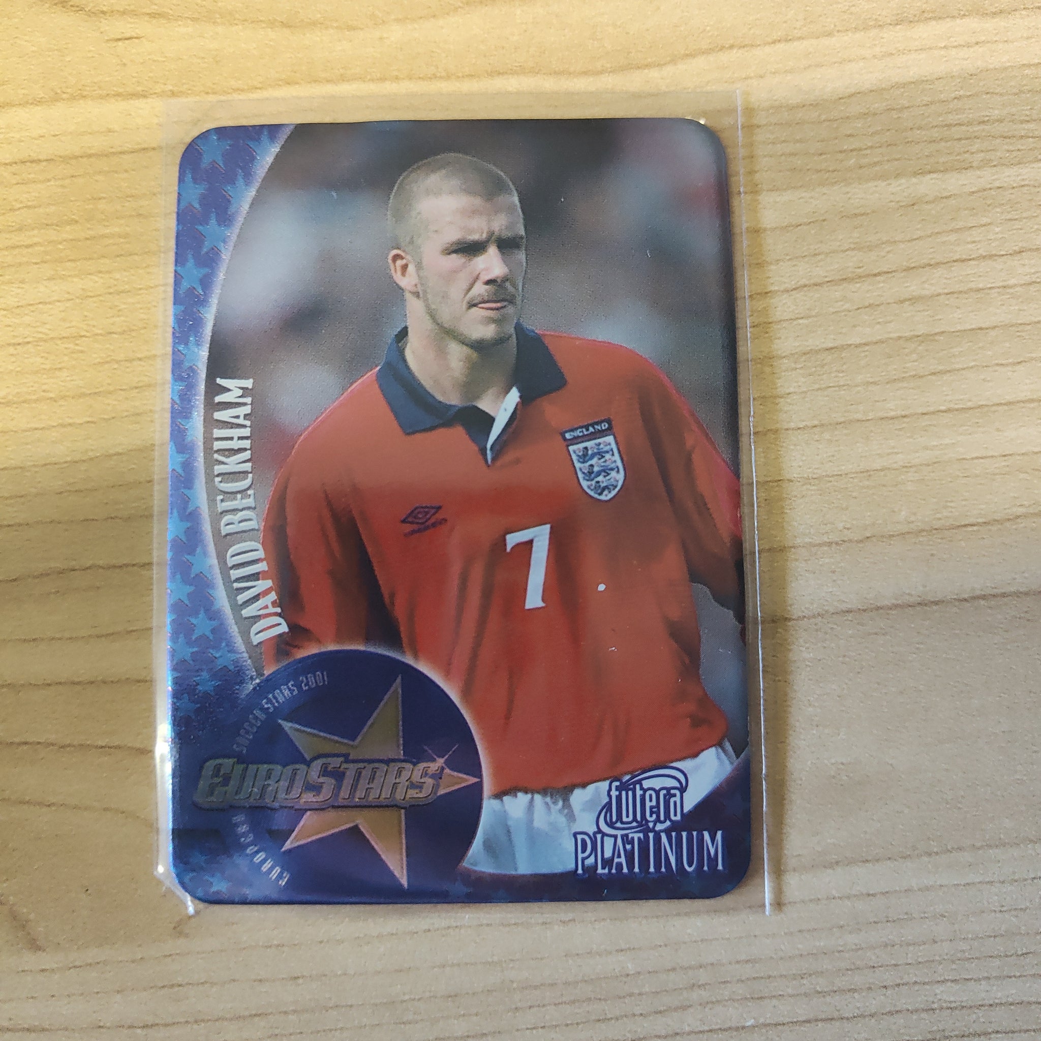 2001 Futera Platinum Euro Stars David Beckham Manchester United Soccer Card