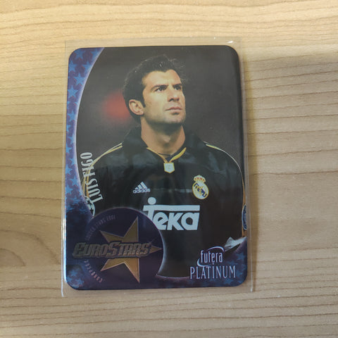 2001 Futera Platinum Euro Stars Luis Figo Portugal Soccer Card