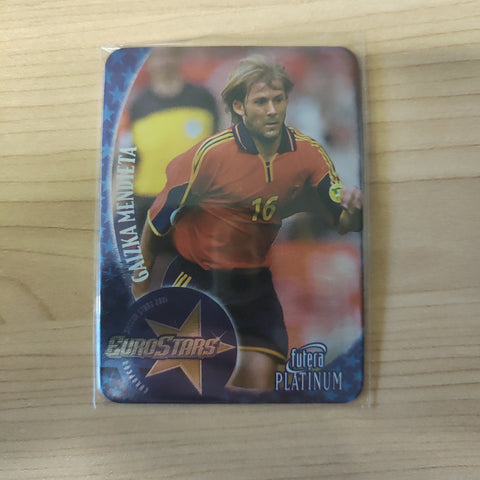2001 Futera Platinum Euro Stars Gaizka Mendieta Spain Soccer Card