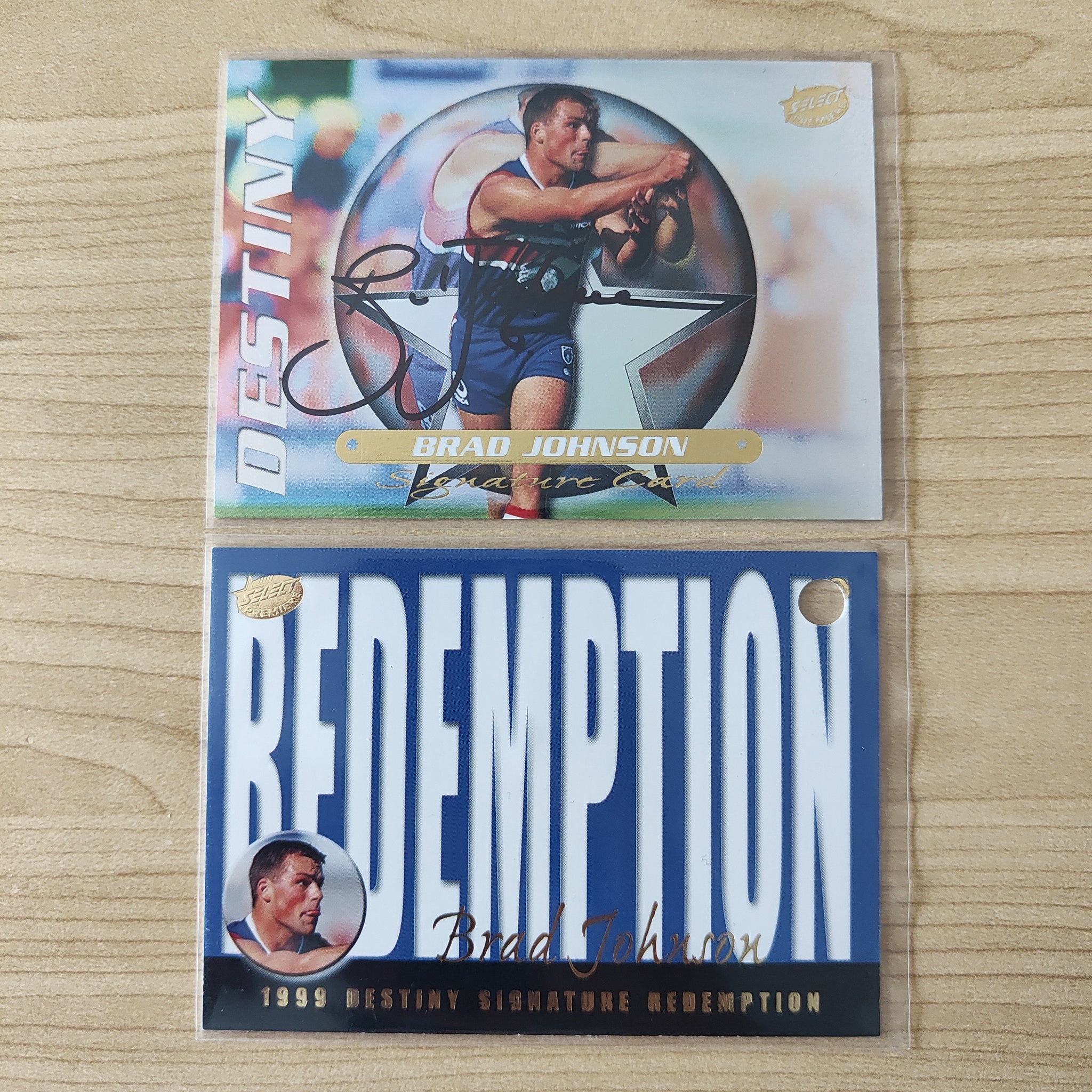 1999 Select Destiny Signature Redemption Brad Johnson Western Bulldogs LOW NUMBER No.002/280