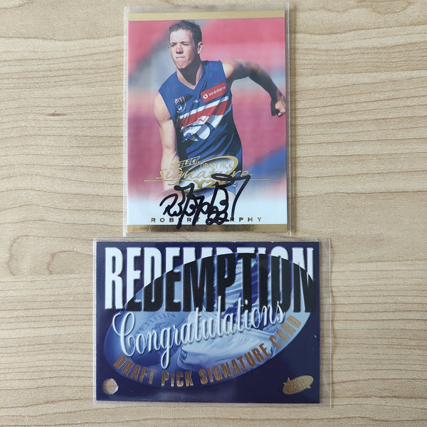 2000 Select Draft Pick Signature Redemption Robert Murphy Western Bulldogs LOW NUMBER No.002