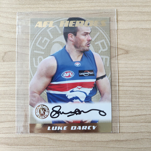 2006 AFL Heroes Signature Series Sticker Luke Darcy Western Bulldogs No.02/10