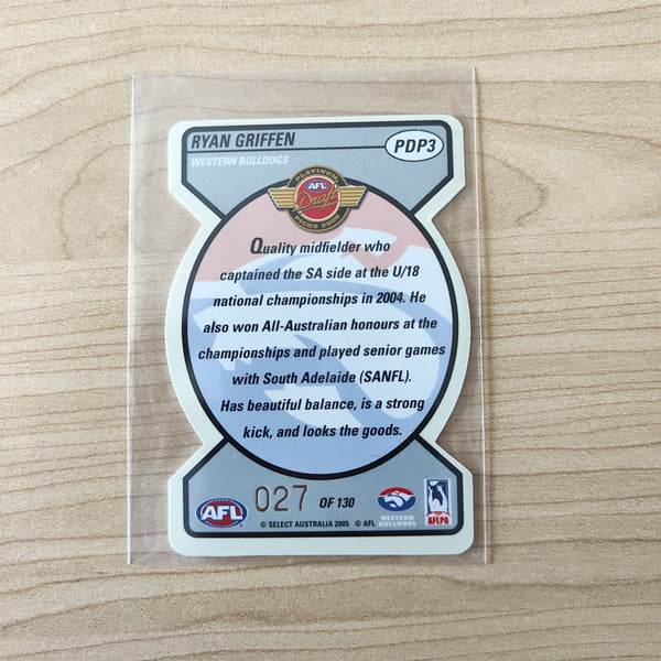 2005 Select Dynasty Platinum Draft Pick Ryan Griffen Western Bulldogs No.027/130