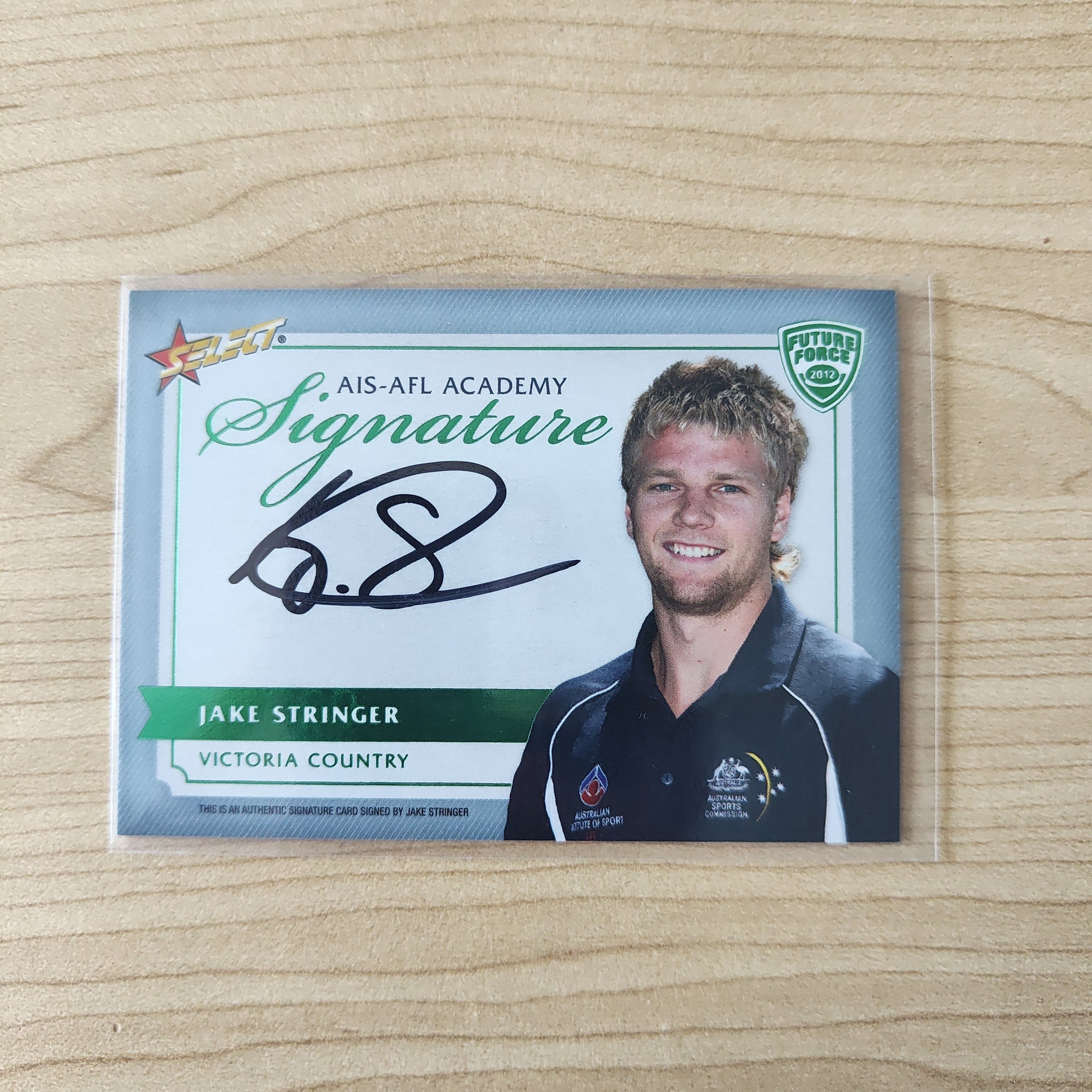 2012 Select Future Force Green Signature Jake Stringer Western Bulldogs No.003/150
