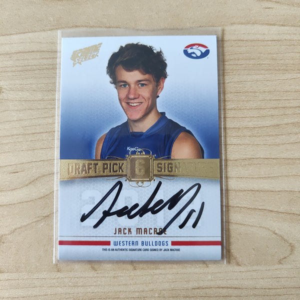 2013 Select Draft Pick Signature Jack Macrae Western Bulldogs LOW NUMBER No.002/280