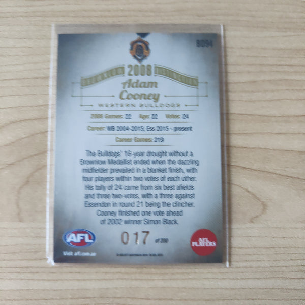 2015 Select Honours 2 Brownlow Adam Cooney Footscray Western Bulldogs No.017/200