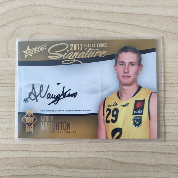 2017 Select Future Force Gold Signature Aaron Naughton Western Bulldogs No.015/120