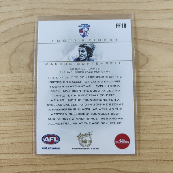 2017 Select Certified Footy Finest Marcus Bontempelli Western Bulldogs No.22/80