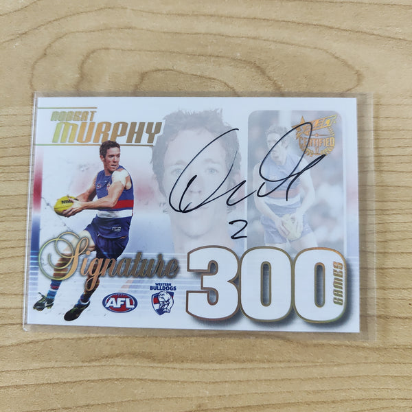 2017 Select Certified 300 Game Signature Case Card Robert Murphy Western Bulldogs LOW NUMBER No.006