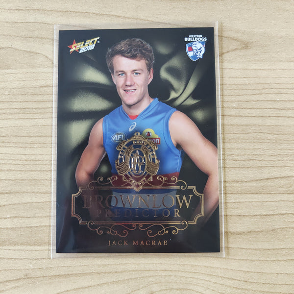 2018 Select Gold Brownlow Predictor Jack Macrae Western Bulldogs LOW NUMBER No.002/250