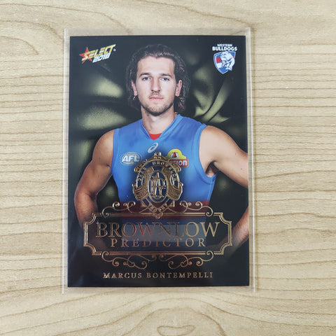 2018 Select Gold Brownlow Predictor Marcus Bontempelli Western Bulldogs LOW NUMBER No.006/250