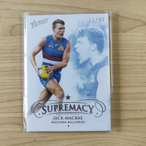 2019 Select Supremacy Silver Base Card Jack Macrae Western Bulldogs No.11/90