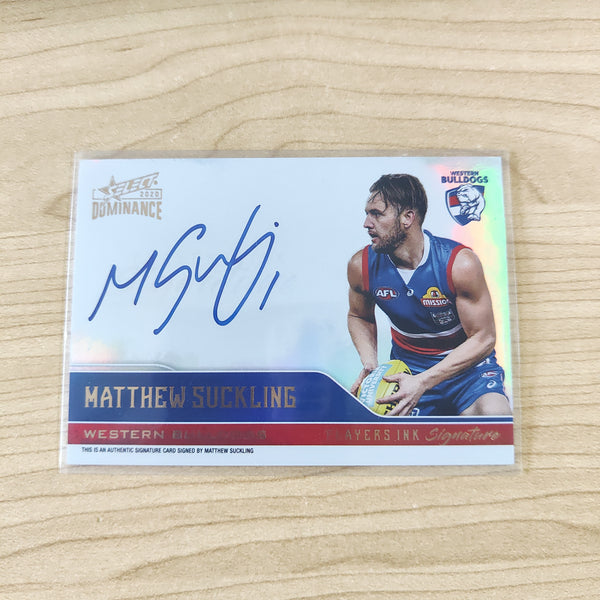 2020 Select Dominance Players Ink Signature Matthew Suckling Western Bulldogs LOW NUMBER No.001/175