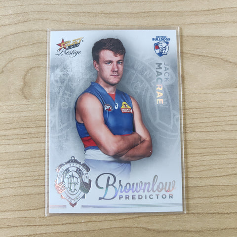 2020 Select Prestige Platinum Brownlow Predictor Jack Macrae Western Bulldogs LOW NUMBER No.01/60